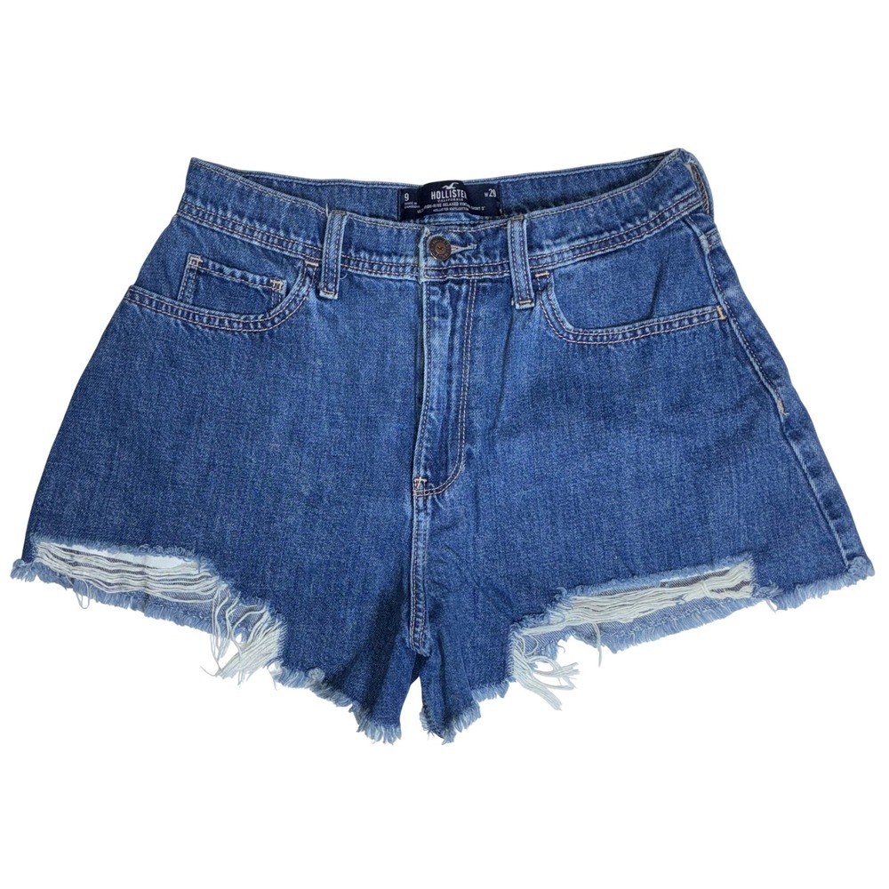 Hollister Ultra High Rise Relaxed Vintage Denim Shorts 3" Inseam Size 9 W29
